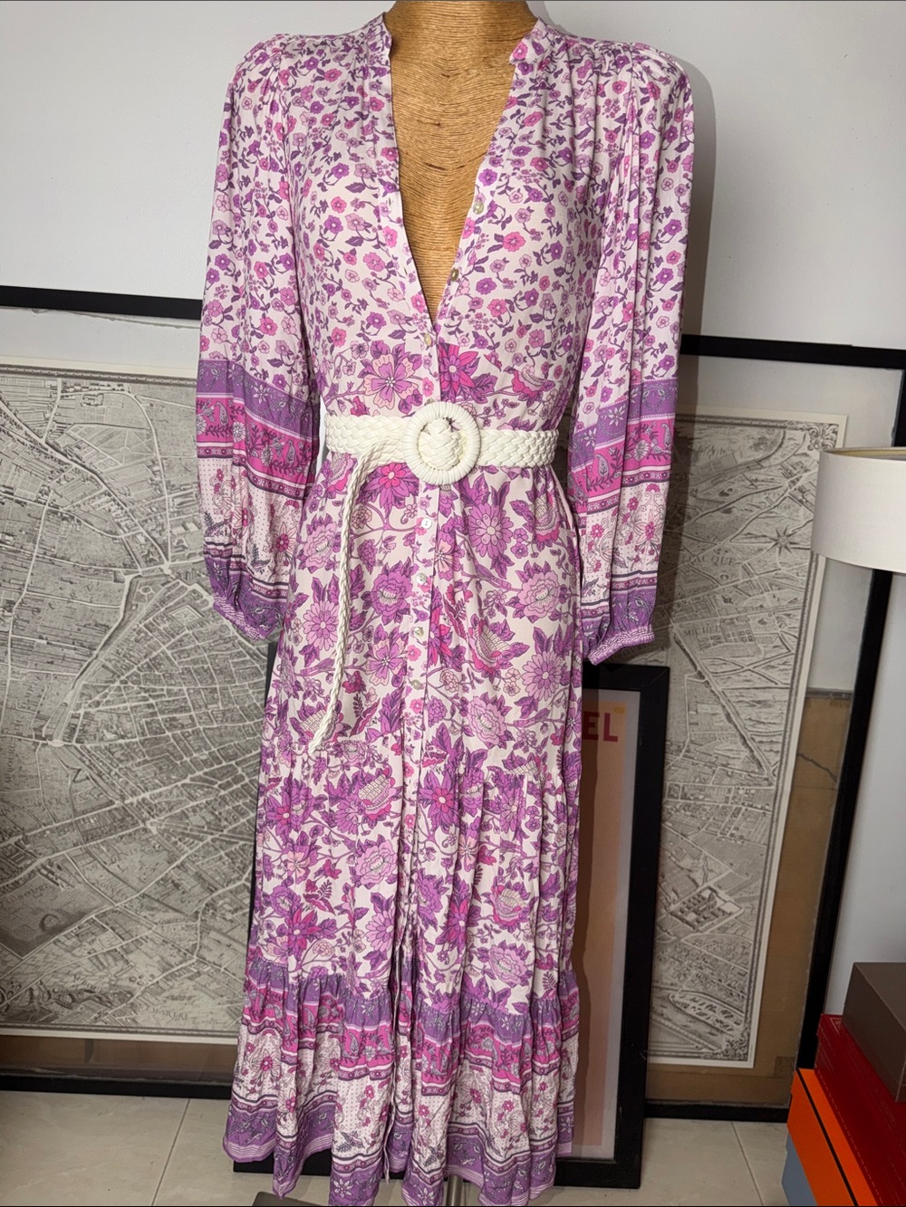 Spell & The Gypsy Spell Mossy Button Through Gown, Size XS